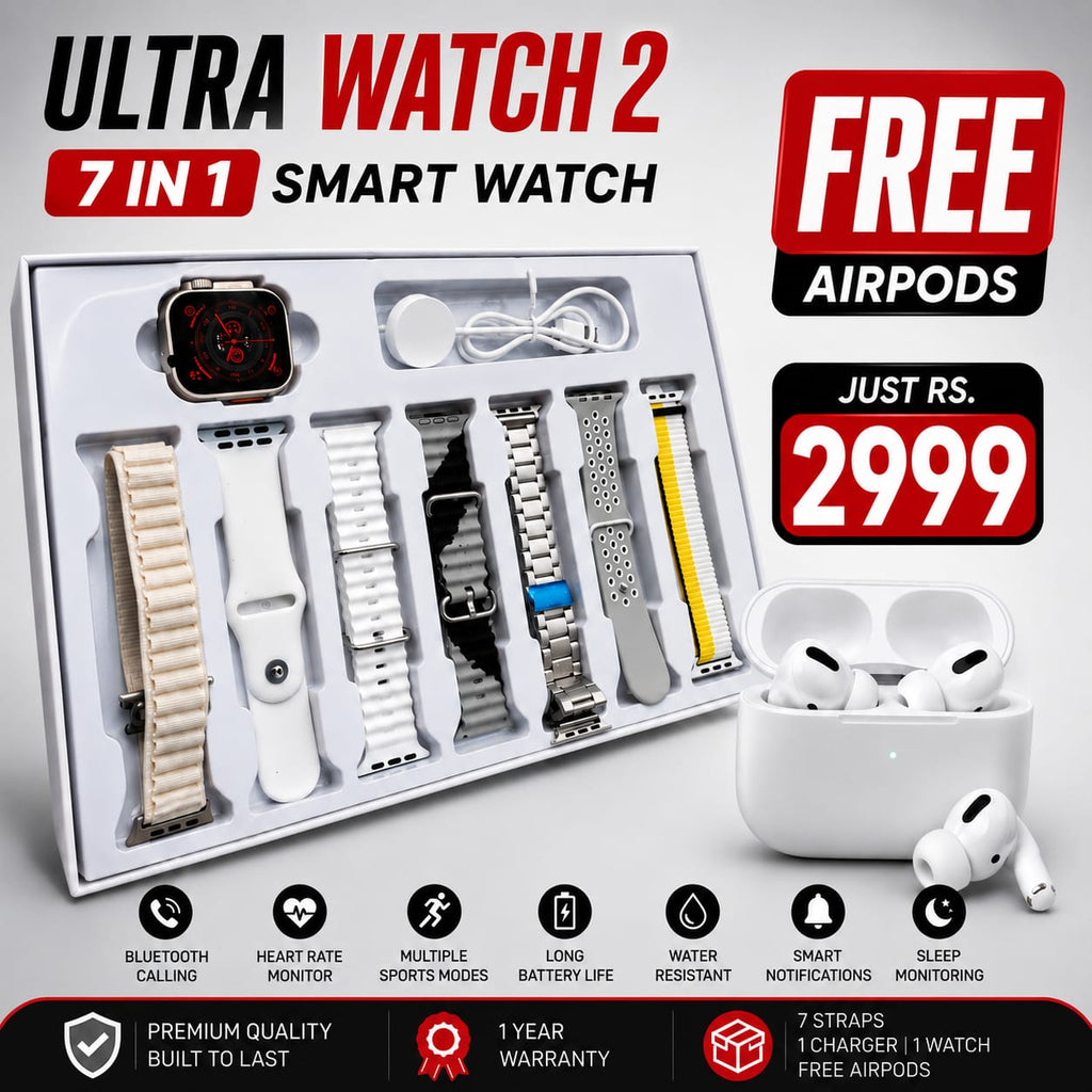 Ultra Smart Watch 7-in-1  / FREE AirPods Pro 2